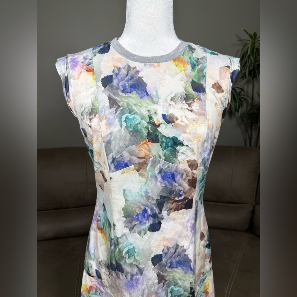 Rebecca Taylor Enchanted Garden Floral Watercolor Mini Dress 6 Summer Easter - Picture 4 of 16